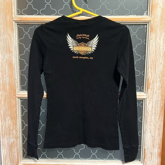 Harley-Davidson Black and Orange Graphic Tee - Picture 2 of 3